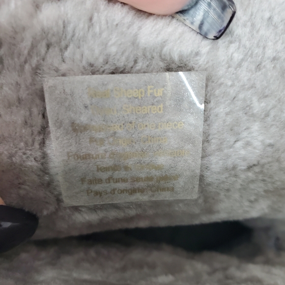 New Free People x Cougar Taupe Suede Leather Cozy Boots Sheep Shearling SZ 9 - Picture 6 of 16